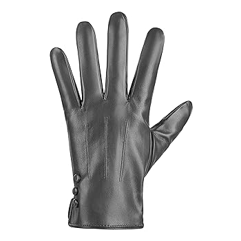 YMYLGDDW Leather Gloves for Men Winter Gloves Warm Wool